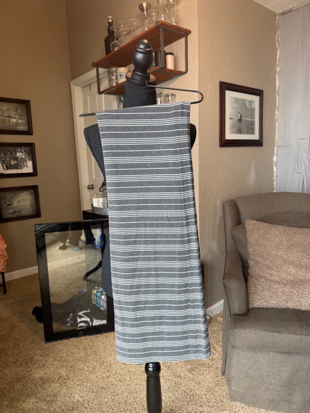 Striped Gray Skirt
